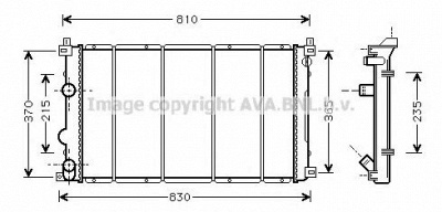 AVA QUALITY COOLING rt2361 -  Радиатор, охлаждение двигателя